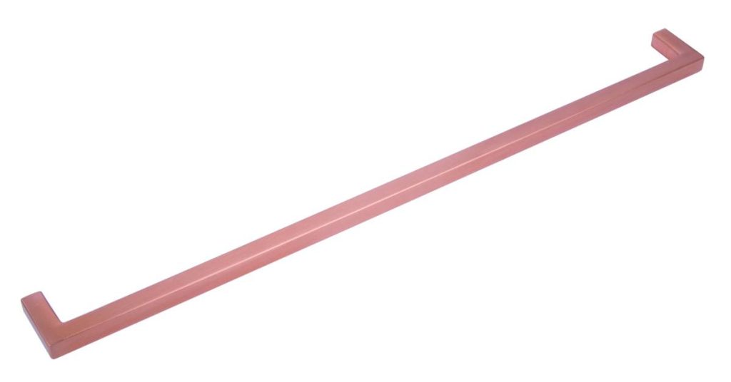 square d handle brushed copper