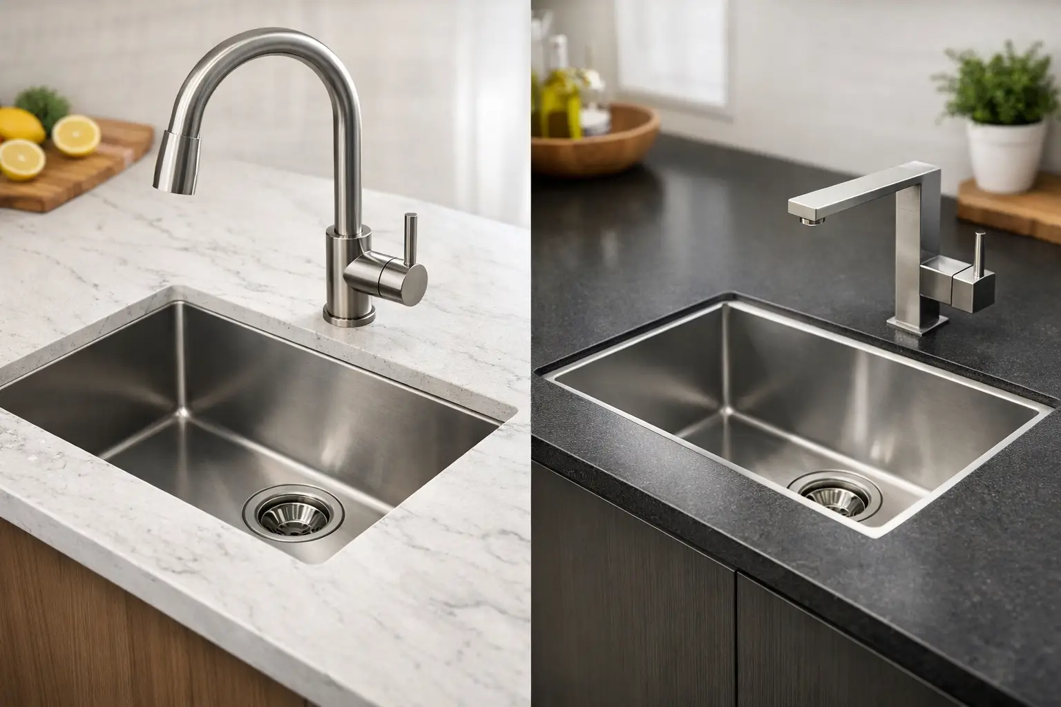 Sinks and Tap Undermounts or Flush Fit?