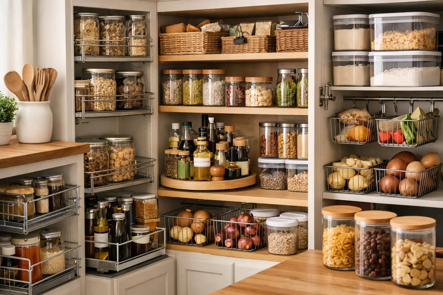 12 Pantry Storage Ideas for Kitchen Cupboards