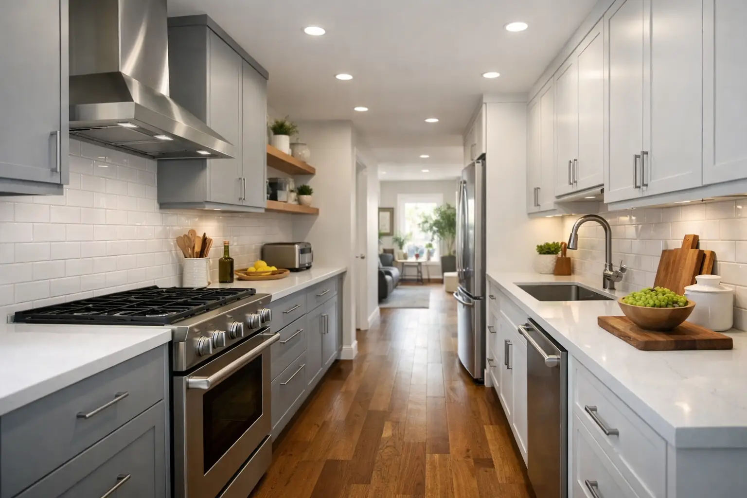 Galley Kitchen Transformation Without Moving Walls