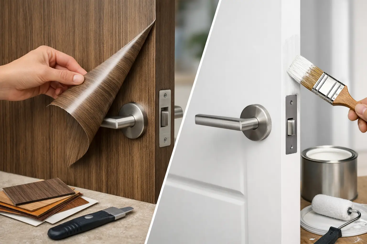 Vinyl Wrapped Versus Painted Doors Compared