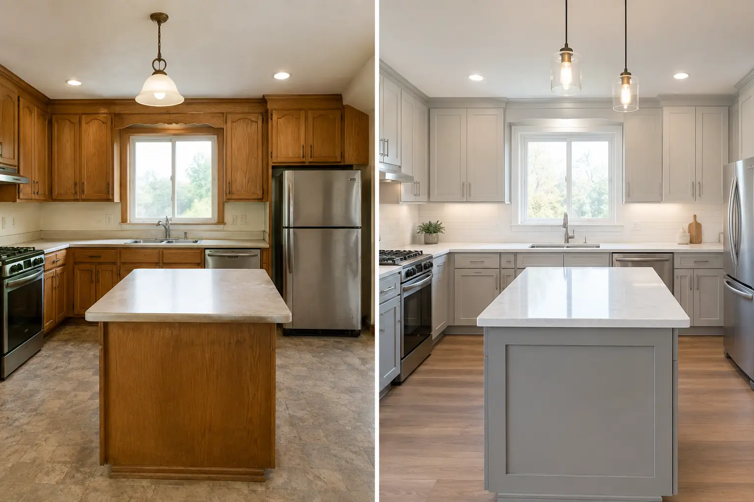 A Kitchen Refacing Example for a Tired Kitchen